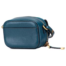 Dior-Dior Blue Mini Goatskin Saddle Pouch-Blue