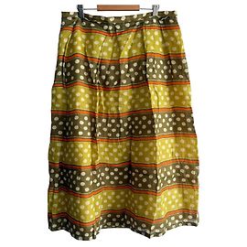 Saia de linho com bolinhas Marni Outro Laranja
