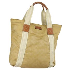 Bolsa de mão GG Canvas Gucci em nylon bege 189669 Auth ti3521 Bege