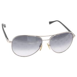 LOUIS VUITTON Conspiration Sunglasses metal Silver LV Auth 159184 Silvery