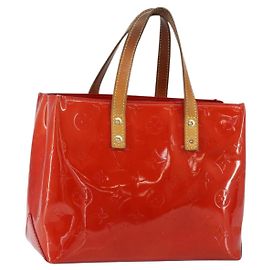 LOUIS VUITTON Monogram Vernis Reade PM Sac à main Rouge M91088 LV Auth ep12416 Rouge