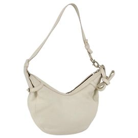 Bolsa de Ombro Salvatore Ferragamo em Couro Bege Dourado Auth ka894 Bege Dourado