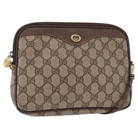 Gucci Borsa a Spalla GG Supreme PVC Beige Oro 97 02 068 Auth BA8850 Beige D'oro