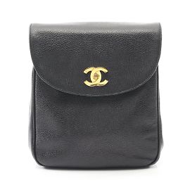 Chanel Coco Mark Backpack Bag Black