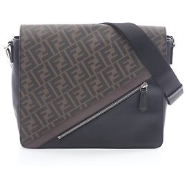 Fendi Zucca Shoulder Bag Brown Black