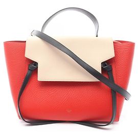 Céline Belt Bag Mini in Pelle Celine Nero Rosso Beige