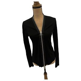 Tom Ford Camicia nera con zip in acciaio Nero