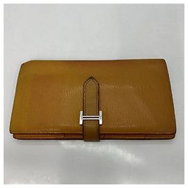 Hermès Hermes Bearn Souffle Long Wallet Orange