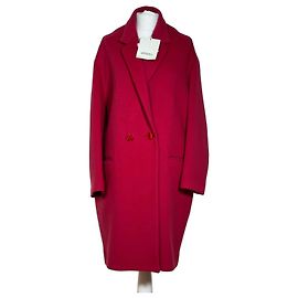 Isabel Marant Oversized Cashmere Wool Coat Fuchsia Fuschia