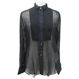 Camicia a pieghe trasparenti Sacai Nero