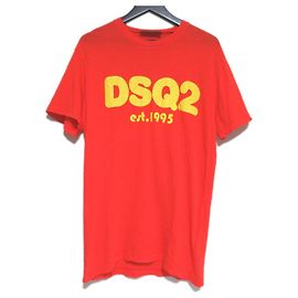 Autre Marque Camiseta de algodón DSQUARED2 DSQ2 LOGO Naranja Amarillo