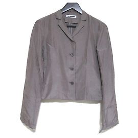 Giacca in seta con cordino Jil Sander Marrone