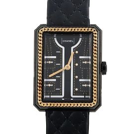 Relógio de quartzo bicolor Chanel Boyfriend Couture Outro