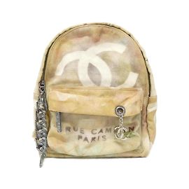 Chanel 92352 Beige Multi-color Canvas Backpack Multiple colors Beige