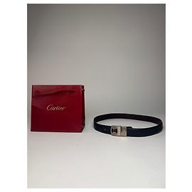 Vintage Cartier Ledergürtel schwarz Schwarz