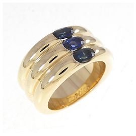 Bague Ellipse Cartier Or Jaune 18K Saphir Doré