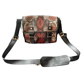 Zadig & Voltaire Morrison Tasche aus Leder und Python Python drucken