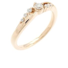Autre Marque Anello in oro rosa 10K con diamanti 4°C Rosa