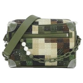 Bolsa de Ombro Mini Soft Trunk Damouflage da Louis Vuitton Verde claro
