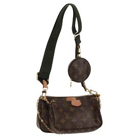 Pochette Accessoires Multi Pochette Louis Vuitton Monogram en Toile Petite Marron