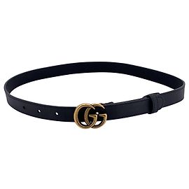 Gucci Leather Belt GG Buckle Black