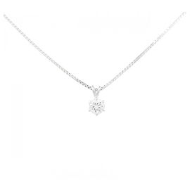 Autre Marque Platinum Diamond Necklace Silvery