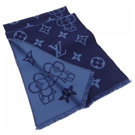Sciarpa Monogram Vivienne Louis Vuitton Blu navy