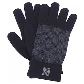 Louis Vuitton Gon Petit Damier Gloves Brown Black