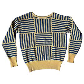 Vintage-Pullover Yves Saint Laurent Grau Gelb