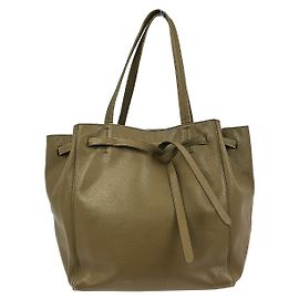 Céline Cabas Phantom Tie en cuir petit de Celine Marron