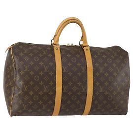 LOUIS VUITTON Bolsa Boston Monogram Keepall 50 M41426 LV Auth 155160 Monograma