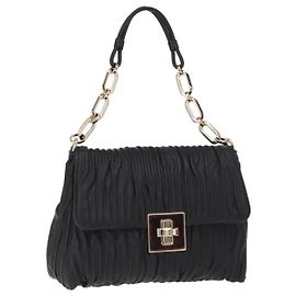 BALLY Borsa a Spalla con Catena Pelle Nera Oro Auth 156337 Nero D'oro