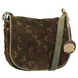 Autre Marque Borsa a Spalla Bottega Veneta Camoscio Verde Oro Auth BA8668 D'oro Verde