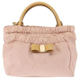 Bolsa Vala de nylon Salvatore Ferragamo Rosa