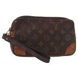 LOUIS VUITTON Pochette Marly Dragonne PM Monogram M51827 LV Auth 156759 Monogramme