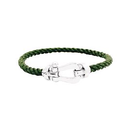 Pulseira Fred, "Força 10", ouro branco, corda. Outro