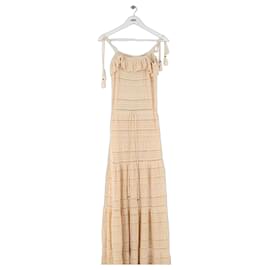Bash Vestido de algodón beige Beige