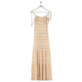 Bash Beige Baumwollkleid Beige