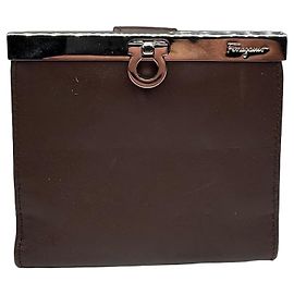 Carteira de couro vintage Salvatore Ferragamo marrom Marrom