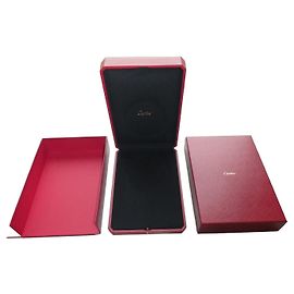 Cartier case for necklace set, new with its outer box Red