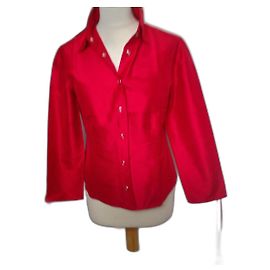 Autre Marque Chiara D'este Silk Jacket Red Red