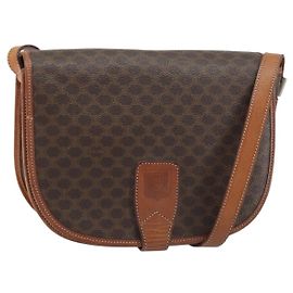 Céline Borsa a Spalla Celine Macadam in Pelle PVC Marrone