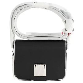 Tumi Bolsa de ombro de couro preto Preto