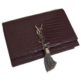 Yves Saint Laurent Saint Laurent Kate Monogram Tassel Bag Dark red