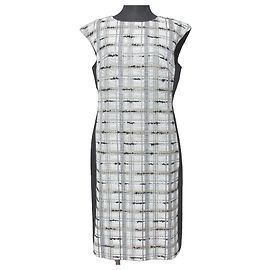 Mila Schön Robe sans manches en tweed Check de Mila Schon Noir