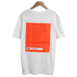 Maison Martin Margiela Camiseta de algodón con estampado de calendario MM6 Maison Margiela Blanco Naranja
