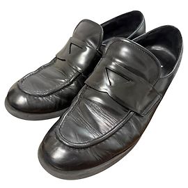 Prada Leder-Loafer Schwarz