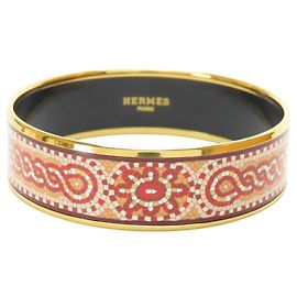 Hermès Hermes GM Glaze Bangle Red Golden