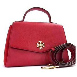 Bolsa de mão de couro camurça vermelha Tory Burch para mulheres Vermelho