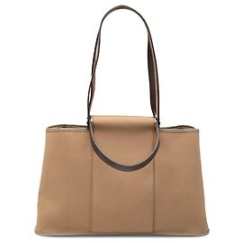 Hermès Cabag Elan PM en Toile Marron Marron Beige